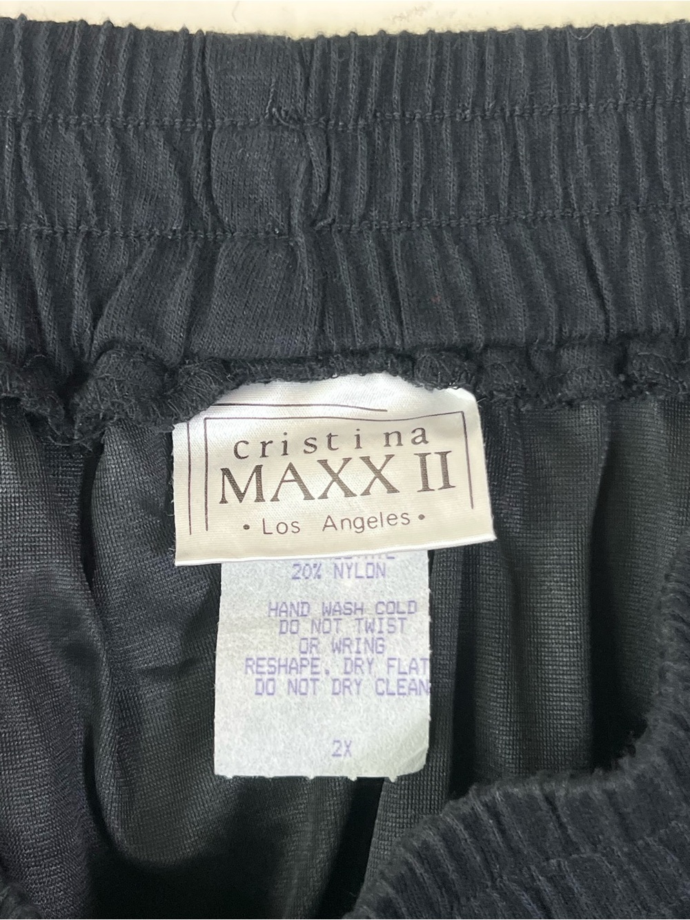Vintage Cristina Maxx Black Lace Maxi Skirt Side Slit Lined Scallop Trim Large - Picture 7 of 11